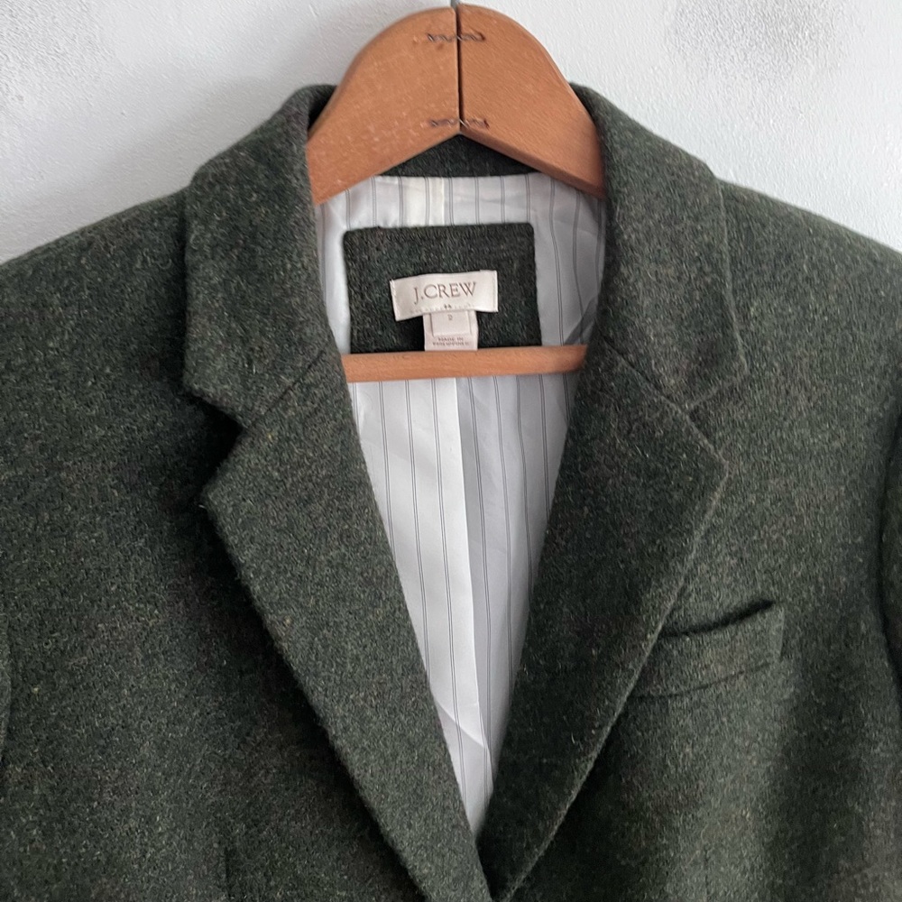 J.Crew Wool Blend Two Button Closure Fitted Blazer - image 3